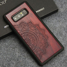Load image into Gallery viewer, For Samsung Note 8 Case Luxury Wood Carving Totem Tree Flower Cover for Samsung Galaxy Note 8 9 Soft TPU Protection Phone Cases