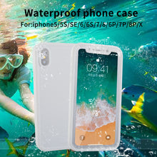Load image into Gallery viewer, IP68 Real Waterproof Phone Case For iPhone X 8 7 Plus 6 6S Plus Full Protection Cover Under Water Case For iPhone 5 5S XR XS Max
