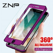 Load image into Gallery viewer, ZNP 360 Full Protective Phone Case For iPhone 8 7 Plus 6 6s Case 5 5S SE X 10 Full Cover For iPhone XR Xs Max X Case cover