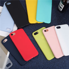 Load image into Gallery viewer, Luxury Soft Back Matte Color Cases for iPhone 7 plus 8 6 6s X XS max XR 5 5s SE  Case Shockproof TPU Silicone Back Cover Capa