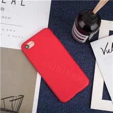 Load image into Gallery viewer, Luxury Soft Back Matte Color Cases for iPhone 7 plus 8 6 6s X XS max XR 5 5s SE  Case Shockproof TPU Silicone Back Cover Capa