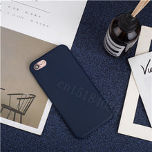 Load image into Gallery viewer, Luxury Soft Back Matte Color Cases for iPhone 7 plus 8 6 6s X XS max XR 5 5s SE  Case Shockproof TPU Silicone Back Cover Capa
