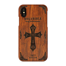 Load image into Gallery viewer, Carved Tiger Dragon Luxury Wood Phone Case For Apple iPhone X XS Max XR 5 5S SE 6 6plus 6S 7 8 Plus Full Wooden Case Cover
