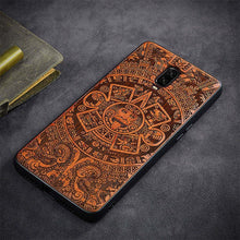 Load image into Gallery viewer, Oneplus 6t Case Boogic Original Real Wood funda Oneplus 6T Rosewood TPU Shockproof Back Cover Phone Shell One plus 6T case