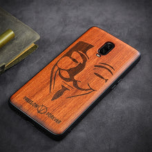 Load image into Gallery viewer, Oneplus 6t Case Boogic Original Real Wood funda Oneplus 6T Rosewood TPU Shockproof Back Cover Phone Shell One plus 6T case
