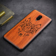 Load image into Gallery viewer, Oneplus 6t Case Boogic Original Real Wood funda Oneplus 6T Rosewood TPU Shockproof Back Cover Phone Shell One plus 6T case