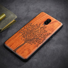 Load image into Gallery viewer, Oneplus 6t Case Boogic Original Real Wood funda Oneplus 6T Rosewood TPU Shockproof Back Cover Phone Shell One plus 6T case