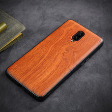 Load image into Gallery viewer, Oneplus 6t Case Boogic Original Real Wood funda Oneplus 6T Rosewood TPU Shockproof Back Cover Phone Shell One plus 6T case
