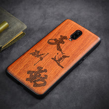 Load image into Gallery viewer, Oneplus 6t Case Boogic Original Real Wood funda Oneplus 6T Rosewood TPU Shockproof Back Cover Phone Shell One plus 6T case