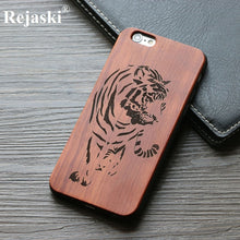 Load image into Gallery viewer, Indian Tribal Wolf Skull Wood Phone Case For Samsung Galaxy Note 8 9 S7 Edge Dragon Flower Wooden Galaxy S8 S9 Plus Cases Cover