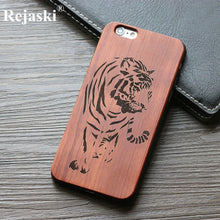 Load image into Gallery viewer, Indian Tribal Wolf Skull Wood Phone Case For Samsung Galaxy Note 8 9 S7 Edge Dragon Flower Wooden Galaxy S8 S9 Plus Cases Cover