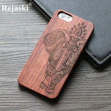 Load image into Gallery viewer, Indian Tribal Wolf Skull Wood Phone Case For Samsung Galaxy Note 8 9 S7 Edge Dragon Flower Wooden Galaxy S8 S9 Plus Cases Cover