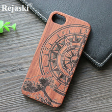 Load image into Gallery viewer, Indian Tribal Wolf Skull Wood Phone Case For Samsung Galaxy Note 8 9 S7 Edge Dragon Flower Wooden Galaxy S8 S9 Plus Cases Cover