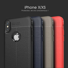 Load image into Gallery viewer, Leather texture phone case for iphone 7 8 6 6s plus case for iphone X Xs max XR cover Luxury soft cases for iphone se 5s 5