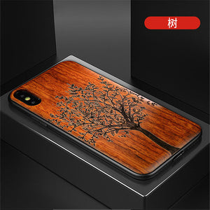 2019 New For iPhone XR Case Slim Wood Back Cover TPU Bumper Case On For iPhone XR Phone Cases 6.1 inch