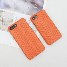 Load image into Gallery viewer, Monogrammed FREE phone cover for IPHONE X 8 PLUS MAX real python skin mobile phone case male famale