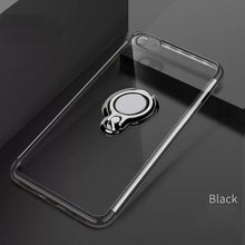 Load image into Gallery viewer, Applicable iphoneXS transparent mobile phone case TPU three-section electroplating car ring Apple XR / 7P silicone protective co