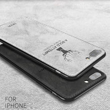 Load image into Gallery viewer, Cloth Texture Soft case For iphone 7 Case For iphone 6 6s 7 8 plus X Xs max XR elk Pattern Phone Cases
