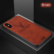 Load image into Gallery viewer, Cloth Texture Soft case For iphone 7 Case For iphone 6 6s 7 8 plus X Xs max XR elk Pattern Phone Cases