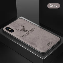 Load image into Gallery viewer, Cloth Texture Soft case For iphone 7 Case For iphone 6 6s 7 8 plus X Xs max XR elk Pattern Phone Cases